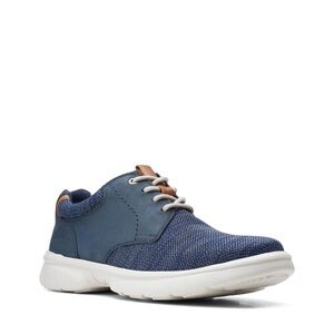 Clarks Bradley Lane Knit Oxford Dress Shoe-Navy Blue-Men Size 9
